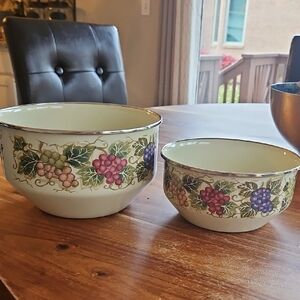 Tabletops Unlimited Enamel Metal Cabernet Nesting Pots